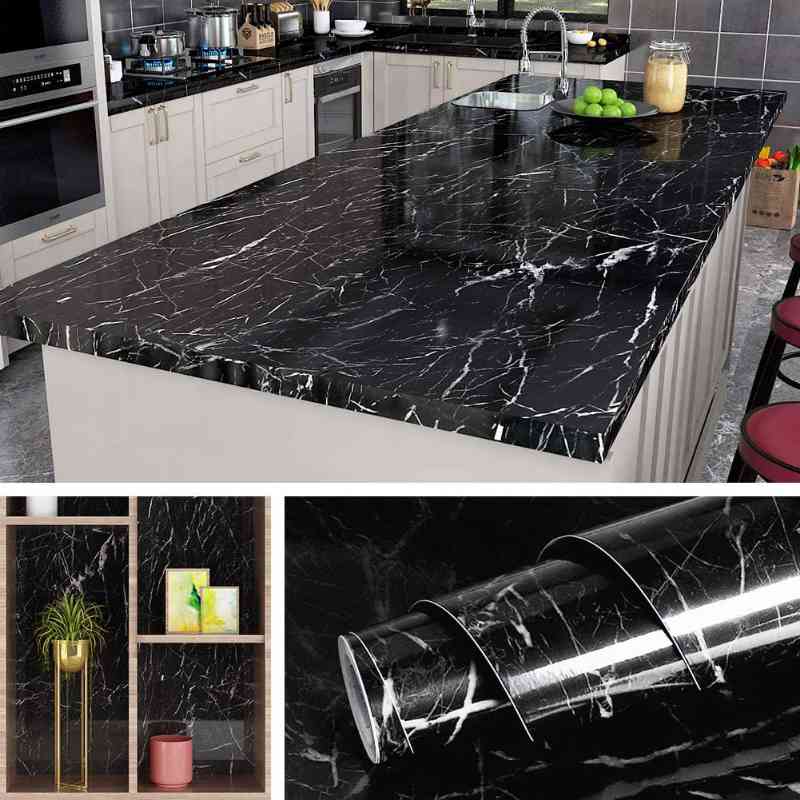 Marble Self-Adhesive Wallpaper – Waterproof Countertop Vinyl Sticker for Kitchen & Furniture