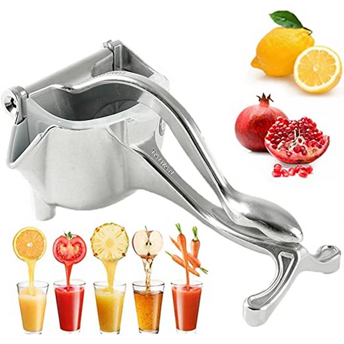 Heavy-Duty Manual Fruit Juicer – Hand Press Citrus Squeezer for Lemon, Orange & More