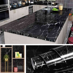 Marble Self-Adhesive Wallpaper – Waterproof Countertop Vinyl Sticker for Kitchen & Furniture