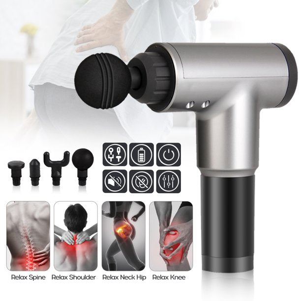 Rechargeable Deep Tissue Massage Gun – Pain Relief for Back, Neck, Shoulder & Muscles